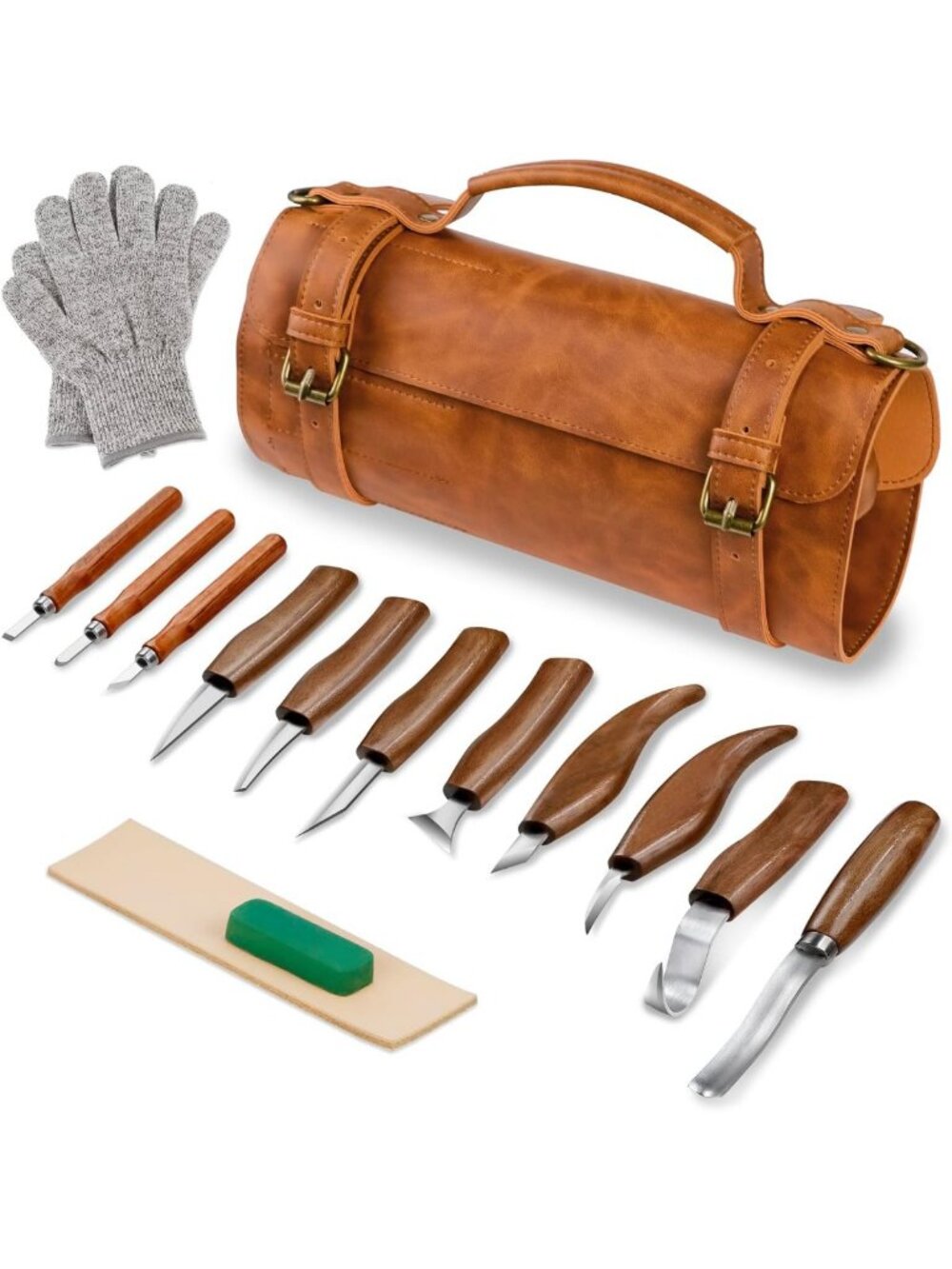 Deluxe Wood Carving Kit - Whittling Knife Set for Beginners & Experts